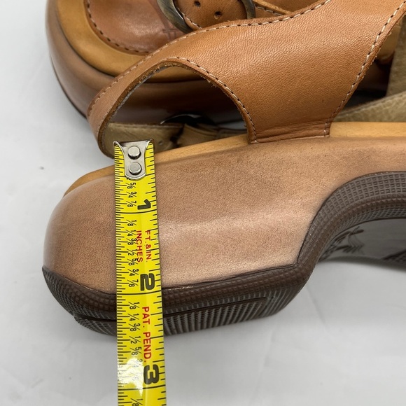 Dansko Lolita Leather Strappy Sandals Women’s US 9.5-10 /40 Tan Chunky Comfort - Picture 13 of 15